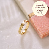 Engraved Carnation Ring - 9ct Yellow Gold