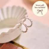 Carnation Hoops - Sterling Silver