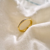 9ct Yellow Gold Eternity Ring with Natural Light Blue Sapphires