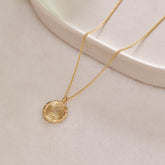 Claire Protea Petite Wild Flower Necklace 9ct Yellow Gold