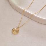 Claire Protea Petite Wild Flower Necklace 9ct Yellow Gold