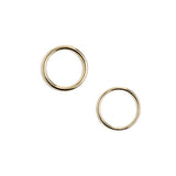 1.5mm and 2mm thick round wire 9ct yellow gold rings