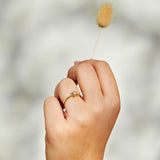 9ct Yellow Gold and Diamond Protea Ring