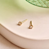 Diamond Protea Studs - 9ct Yellow Gold