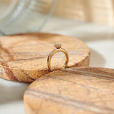 9ct Yellow Gold Diamond Unfurl Protea Ring