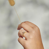 9ct Yellow Gold Diamond Unfurl Protea Ring