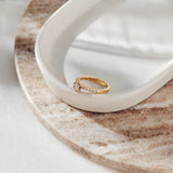 9ct Yellow Gold Diamond Unfurl Protea Ring