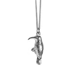 Sterling Silver hand crafted Southern Double-Collared Sunbird necklace with detailed face and wing pattern.