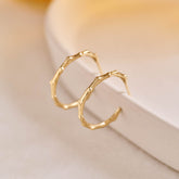 Branch Hoops - 9ct Yellow Gold