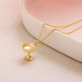 Champagne Coupe Charm - 9ct Yellow Gold