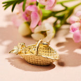Flower Basket Charm - 9ct Yellow Gold