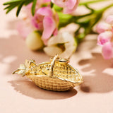 Flower Basket Charm - 9ct Yellow Gold