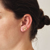 Lemon Blossom and Leaf Studs - 9ct Yellow Gold