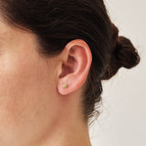 Green Sapphire Protea Studs - 9ct Yellow Gold