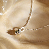 Green Tourmaline Protea Necklace - Sterling Silver