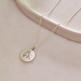 Forget-Me-Not Single Initial Necklace Sterling Silver