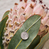 King Protea Wild Flower Necklace Sterling Silver