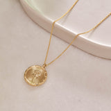 King Protea Wild Flower Necklace 9ct Yellow Gold