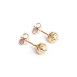 Yellow gold King Protea Pod inspired stud earrings.