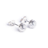 Sterling silver King Protea Pod inspired stud earrings