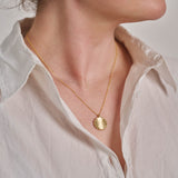 March Lily Wild Flower Necklace 9ct Yellow Gold