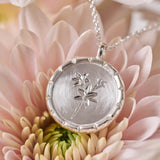March Lily Wild Flower Necklace Sterling Silver