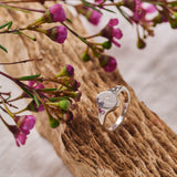 Protea Pincushion Wild Flower Signet Ring Sterling Silver