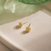 Protea Pincushion Studs - 9ct Yellow Gold