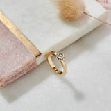 9ct Yellow Gold and "Yellow Toned" Diamond Protea Ring