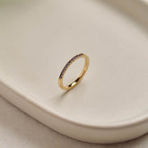 9ct Yellow Gold Eternity Ring with Natural Light Blue Sapphires