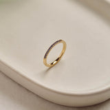 9ct Yellow Gold Eternity Ring with Natural Light Blue Sapphires