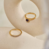 9ct Yellow Gold Eternity Ring with Natural Light Blue Sapphires