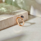 9ct Rose Gold Sapphire and Diamond Unfurl Protea Ring