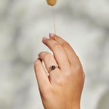 9ct Rose Gold Sapphire and Diamond Unfurl Protea Ring