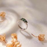 9ct White Gold Sapphire Cluster Ring