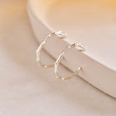 Branch Hoops - Sterling Silver