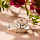 Flower Basket Charm - Sterling Silver