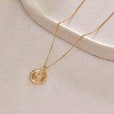 Strelitzia Petite Wild Flower Necklace 9ct Yellow Gold