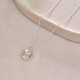 Strelitzia Petite Wild Flower Necklace Sterling Silver