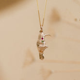 Southern double-collared Sunbird Yellow Gold With Gemstones