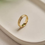 9ct Yellow Gold Wood Grain Ring