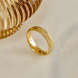 9ct Yellow Gold Wood Grain Ring