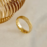 9ct Yellow Gold Wood Grain Ring