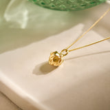 King Protea Pod Necklace - 9ct Yellow Gold