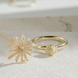 Protea Pincushion Ring - 9ct Yellow Gold