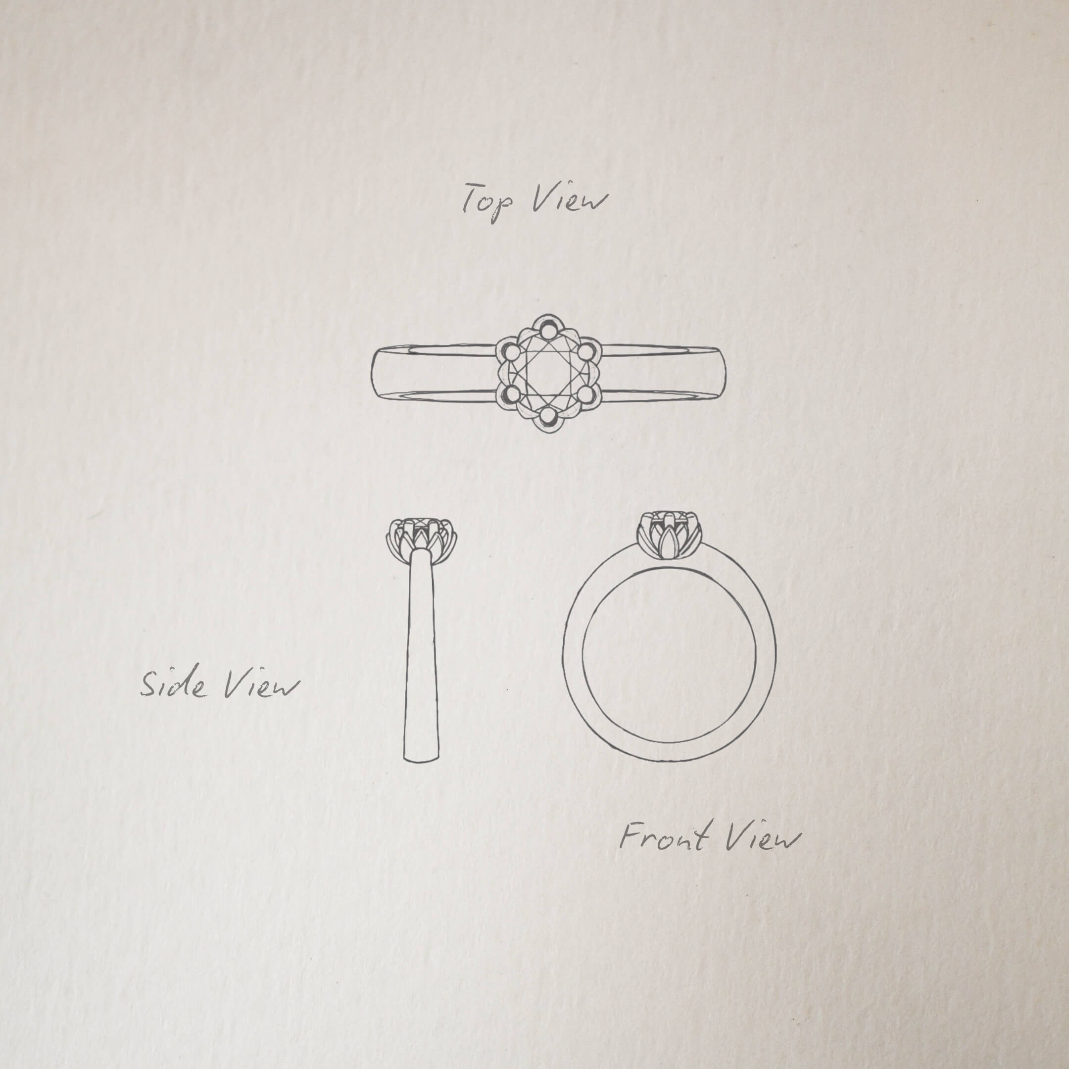 Natural South African Diamond Protea Ring