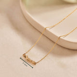 Forget-Me-Not Bar Necklace in Yellow Gold