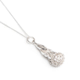 Sterling silver Protea Pincushion inspired pendant with full leaf details on a silver chain.