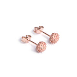 Protea Pincushion inspired earring studs in rose gold