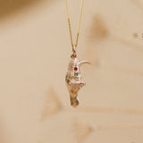 Southern double-collared Sunbird Yellow Gold With Gemstones